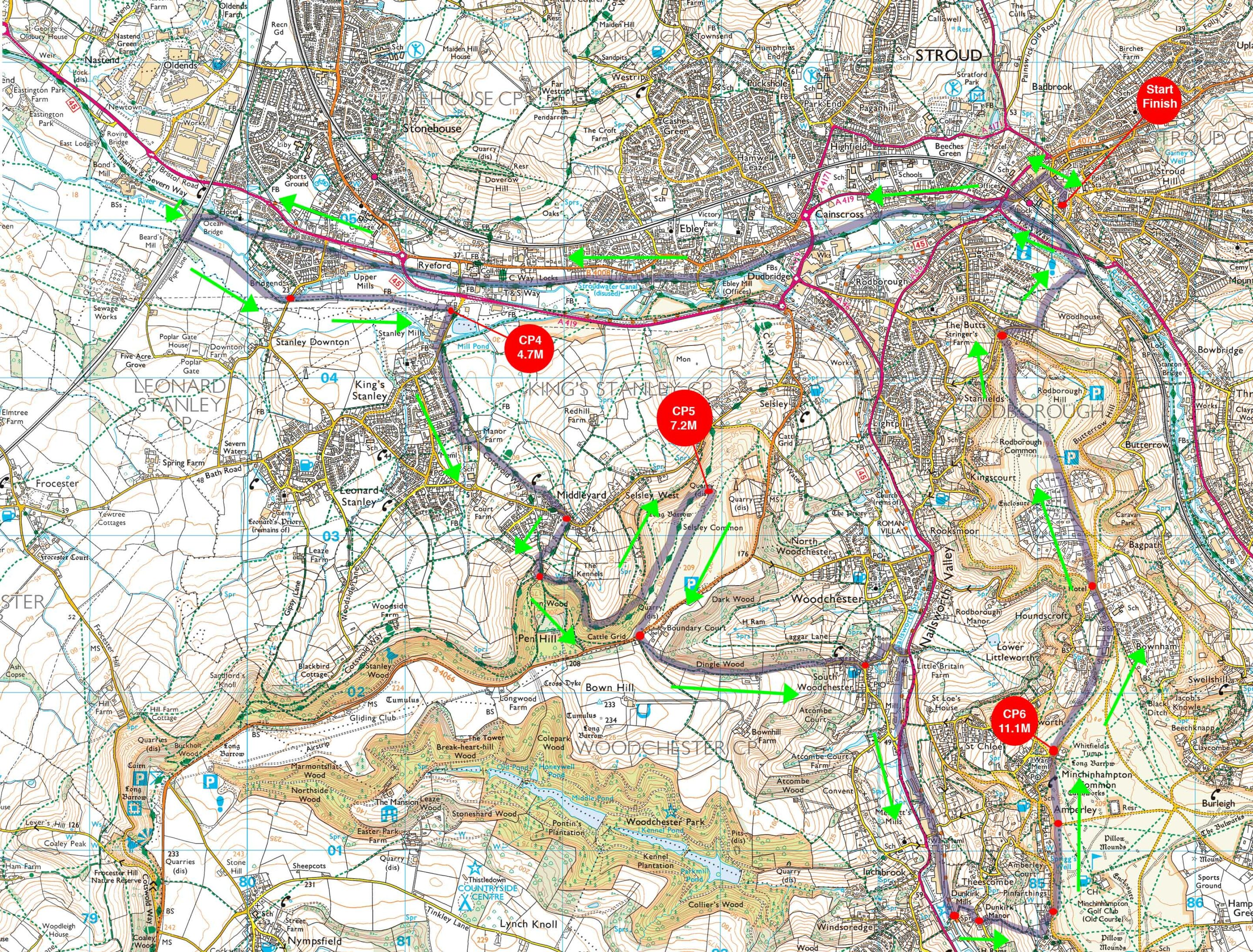 Trasa Stroud Marathon Trasa Stroud Marathon